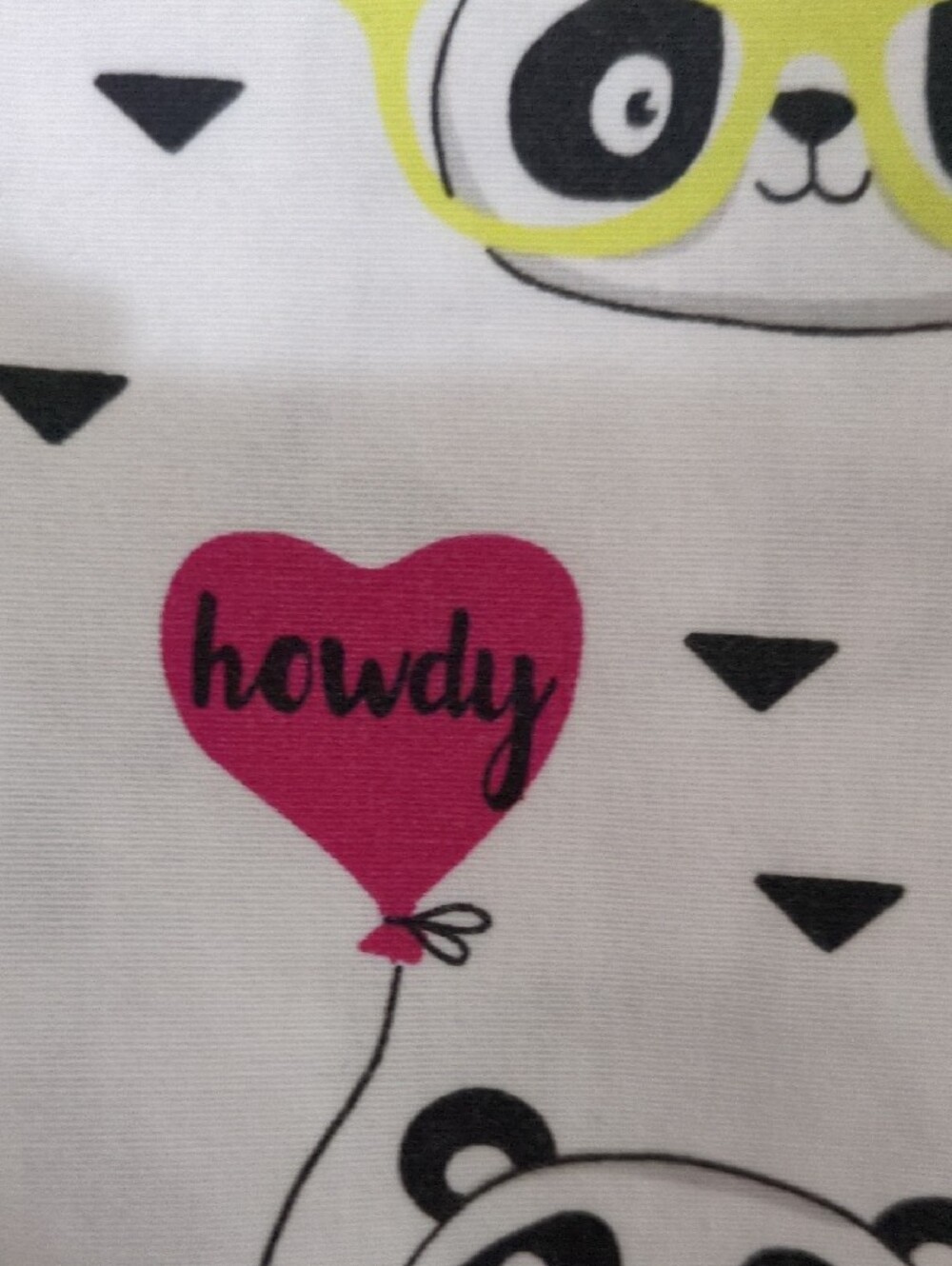 Scrubstar White Panda Print  Top with Pink & Lime Accents - Picture 5 of 5